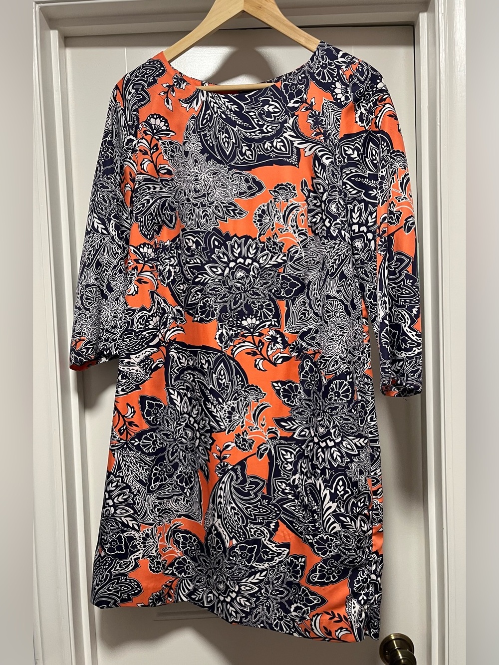 The Limited Orange and Purple Floral Mini Dress